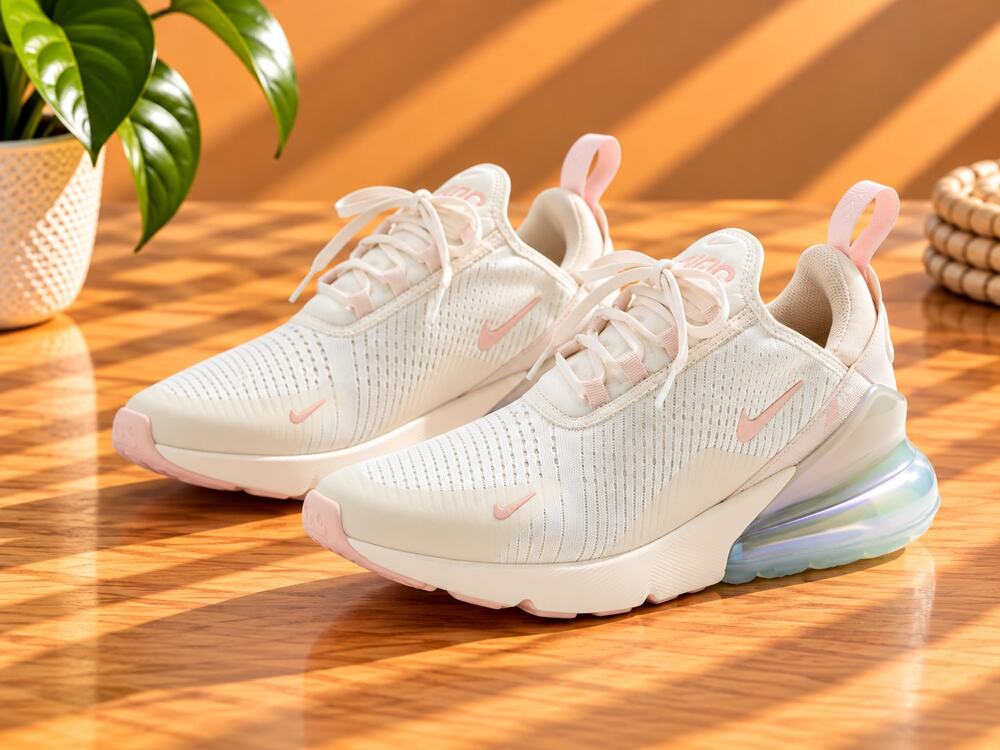 NWT Nike Women’s Air Max 270 Sneakers Soft Pearl/Coral Size 7.5